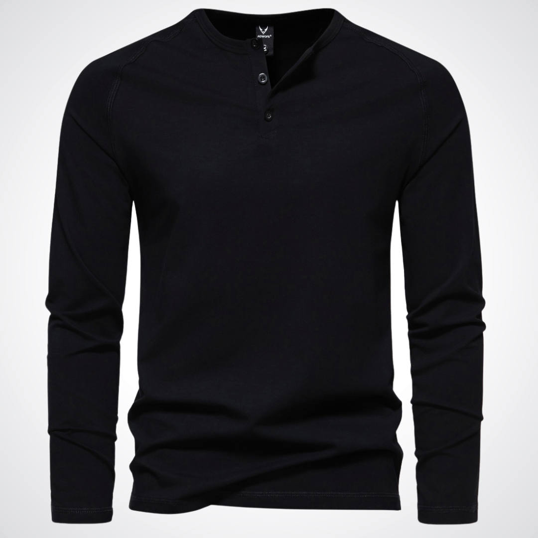 Alfio™ - Maglia Casual Henley a Maniche Lunghe