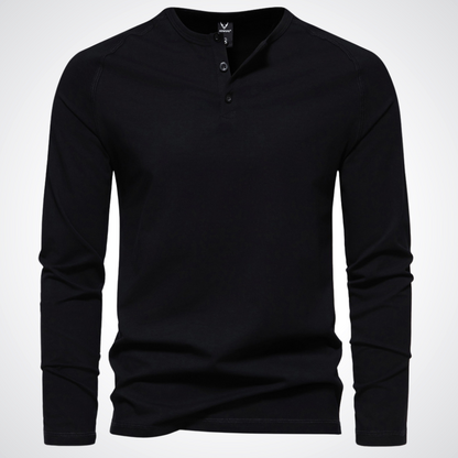 Alfio™ - Maglia Casual Henley a Maniche Lunghe