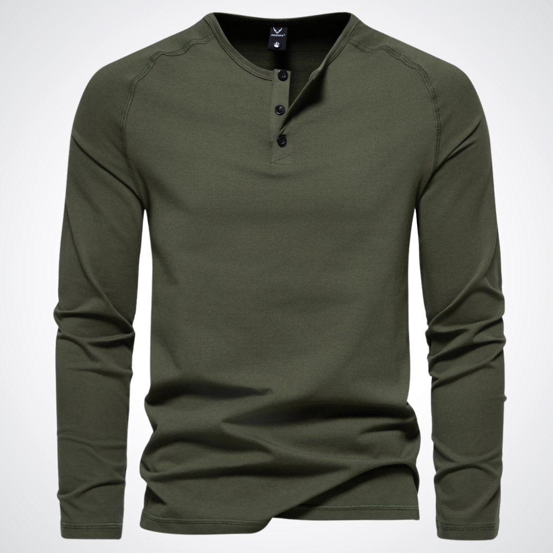 Alfio™ - Maglia Casual Henley a Maniche Lunghe