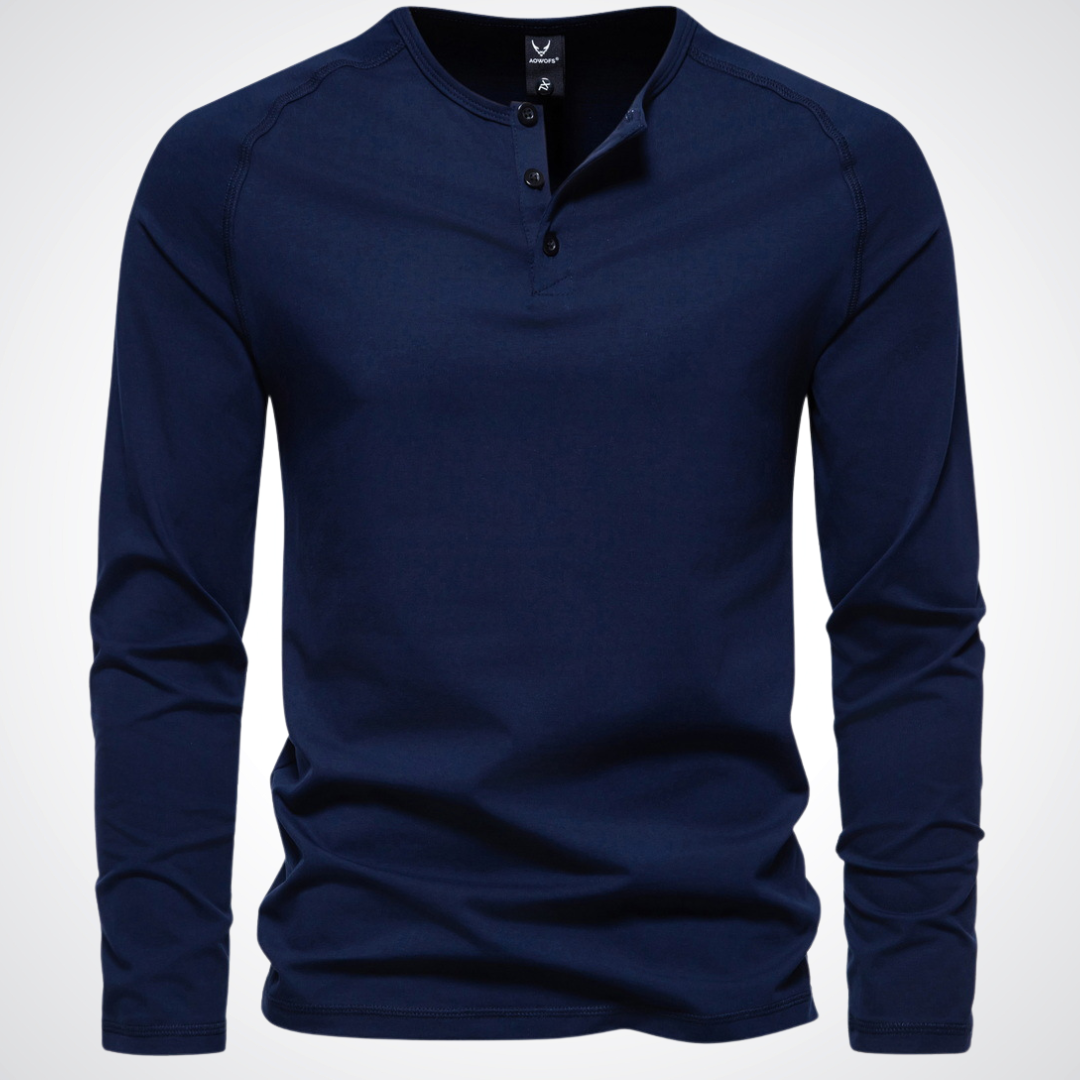 Alfio™ - Maglia Casual Henley a Maniche Lunghe