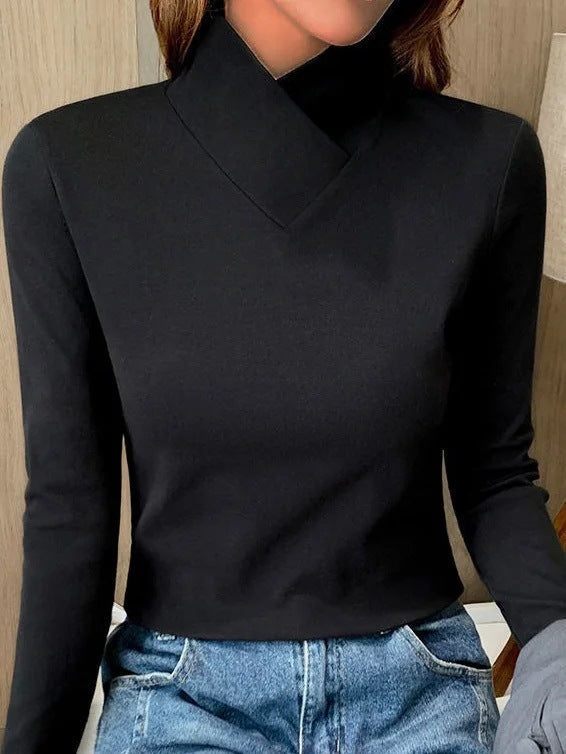 Antonella™ - Maglia a Manica Lunga con Collo Alto