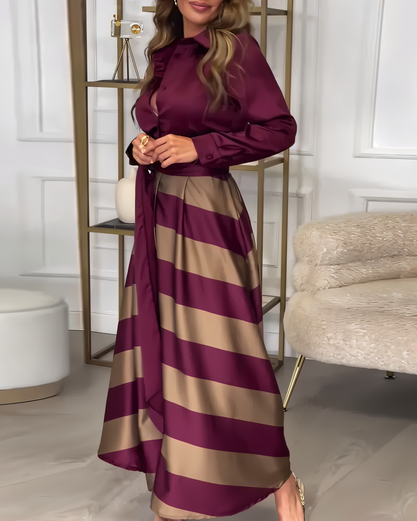 Arianna™ - Elegante Completo in Raso 2 Pezzi