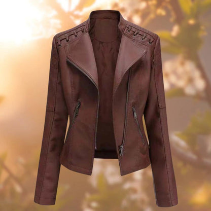 Camila™ - Giacca in Pelle Vegana Vintage