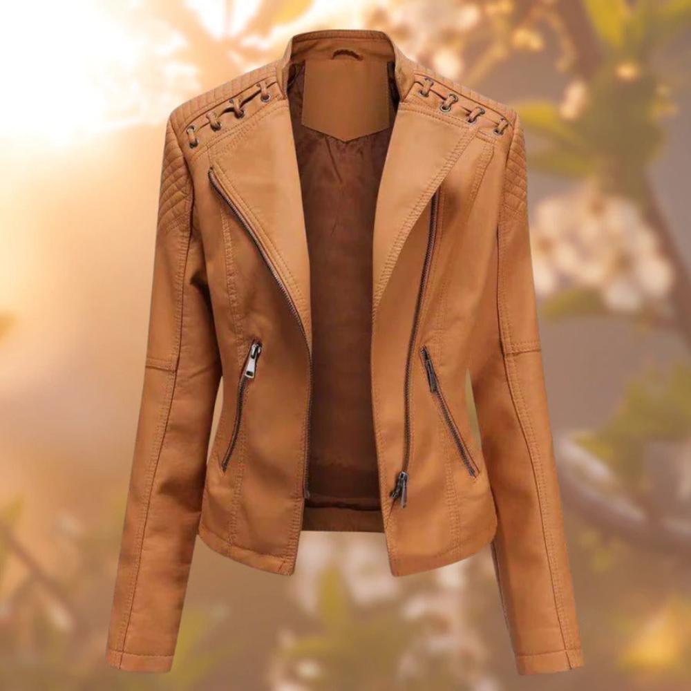 Camila™ - Giacca in Pelle Vegana Vintage